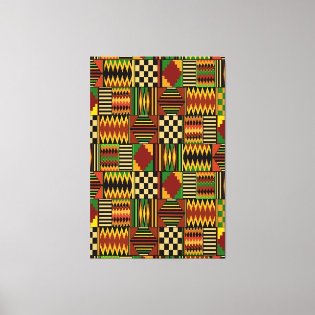 Afrikansk Royal Kente Trasa Design Canvastryck (Framsida)