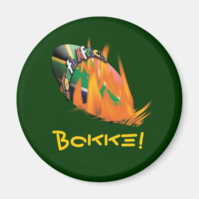 Afrikansk rugby fläkt och supportermagneter magnet (Framsidan)