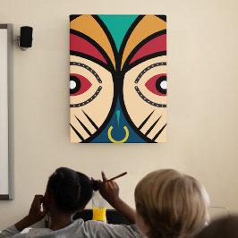 Afrikansk rund tribal canvastryck