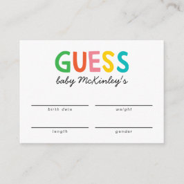 Afrikansk safari Animals Babydusch Guessing Game Tilläggskort