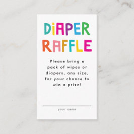 Afrikansk safari Animals babyskor Diaper Raffle Tilläggskort