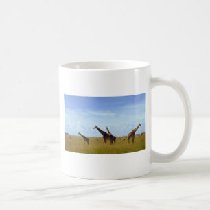 Afrikansk Safari Giraffes Bevackra fantastisk söt Kaffemugg