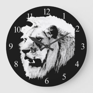Afrikansk Safari Lejon Large Clock Stor Klocka