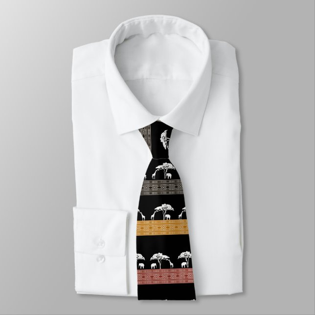 Afrikansk Safari Mudcloth Mönster Slips | Giraff  (Bunden)