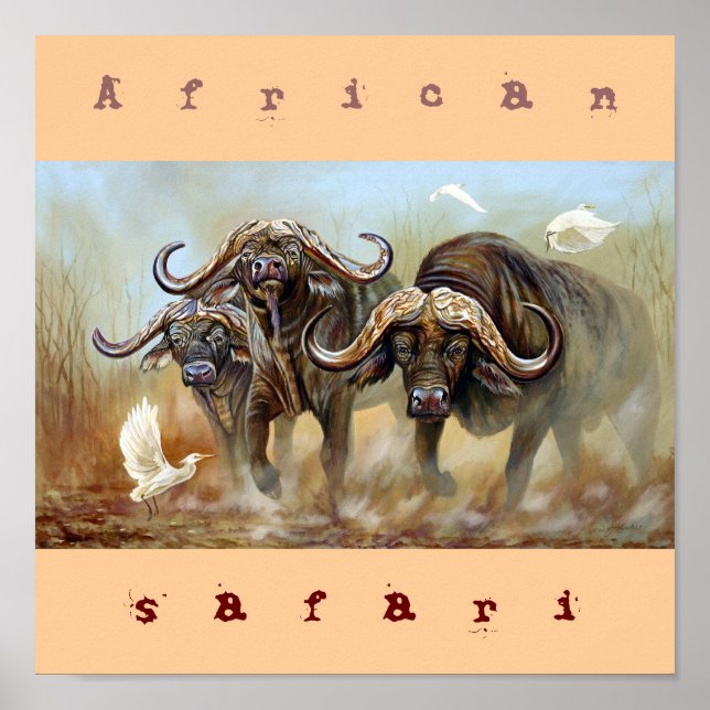 Afrikansk safari poster (Framsidan)