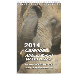 Afrikansk Safari - sida 2014 för Kalender