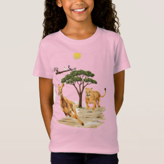 afrikansk safari vilda djur lejon hjort natur desi t shirt