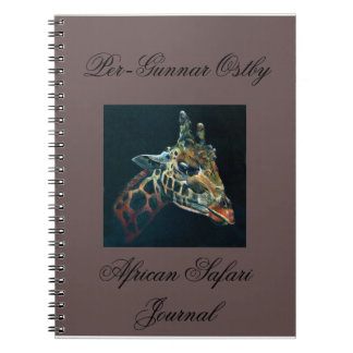 Afrikansk Safarijournal Anteckningsbok Med Spiral