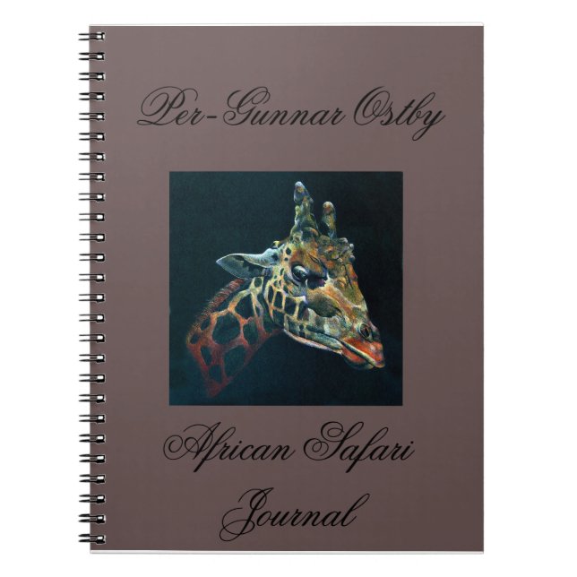 Afrikansk Safarijournal Anteckningsbok Med Spiral (Framsidan)