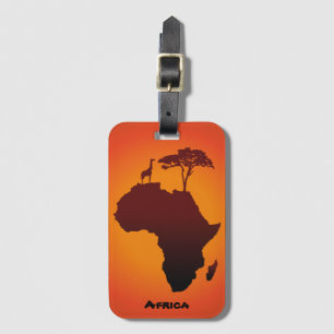 Afrikansk Safarikarta - bagagemärkre Bagagebricka