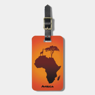 Afrikansk Safarikarta - bagagemärkre Bagagebricka
