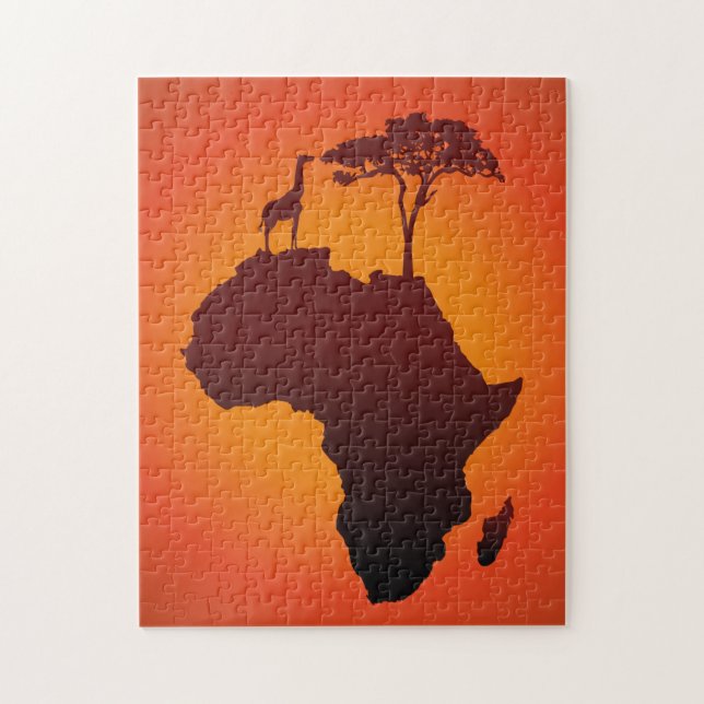 Afrikansk Safarikarta - pussel (Vertikal)