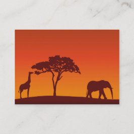Afrikansk SafariSilhouette - visitkort