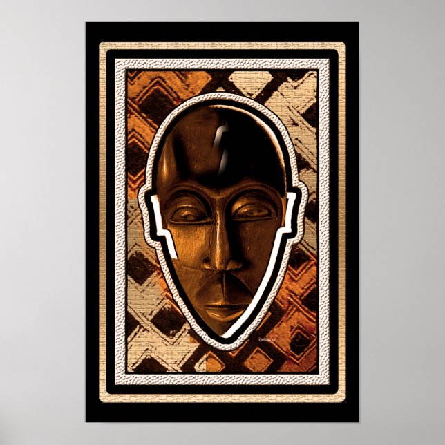 Afrikansk säkerhetsmask poster (Framsidan)