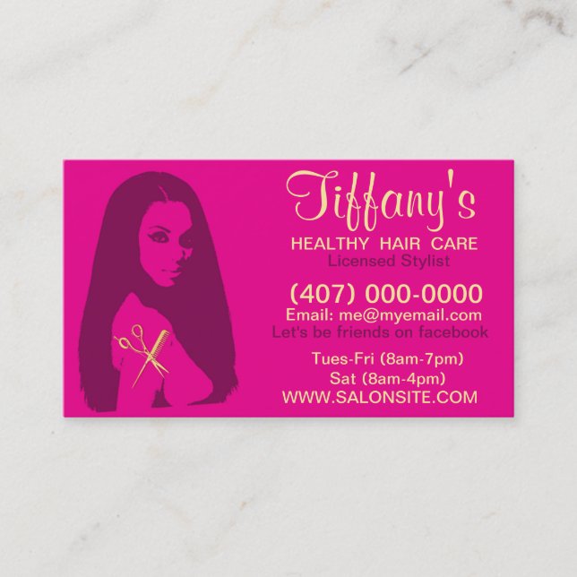 Afrikansk salon Business/Appointement Card Tidsbeställning Kort (Framsida)
