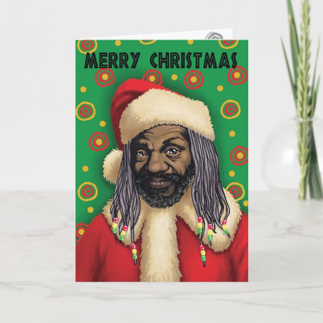 Afrikansk Santa Hälsning! Helgkort (Framsida)