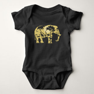 Afrikansk Savanah Elephant Acacia Träd Sunset Nata T Shirt