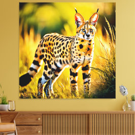 Afrikansk Savannah Serval Cat Canvastryck