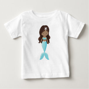 Afrikansk Sjöjungfru, Cute Sjöjungfru, Blue Svan T Shirt