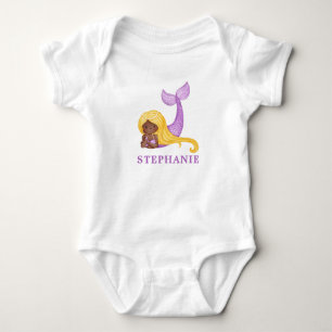 Afrikansk Sjöjungfru Ocean Baby Shower Baby Bodyko T Shirt