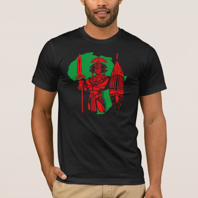 AFRIKANSK SKJORTA FÖR KRIGARERGB T T-SHIRT (Framsida)