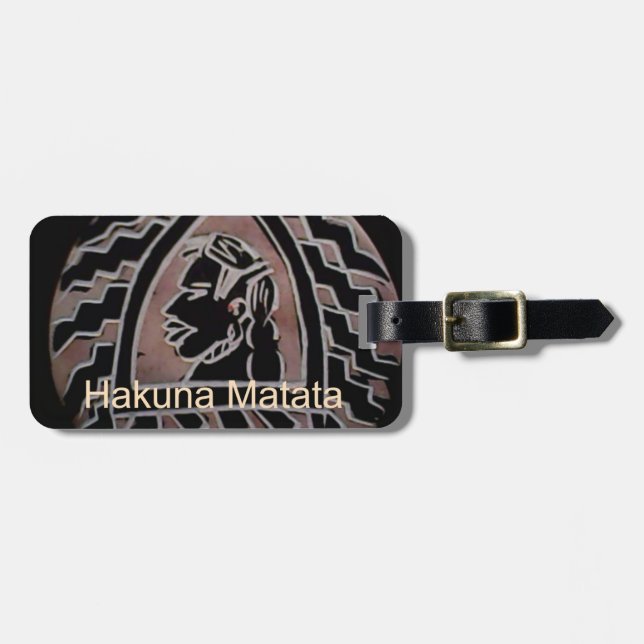 Afrikansk skönhet: stamkonsten Bongo Maasai Porträ Bagagebricka (Horisontell Framsida)