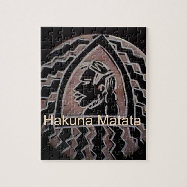 Afrikansk skönhet: stamkonsten Bongo Maasai Porträ Pussel (Vertikal)