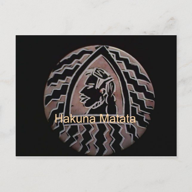 Afrikansk skönhet: stamkonsten Bongo Maasai Porträ Vykort (Framsida)