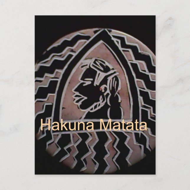 Afrikansk skönhet: stamkonsten Bongo Maasai Porträ Vykort (Framsida)