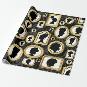 Afrikansk skönhet vintage damm cameo presentpapper