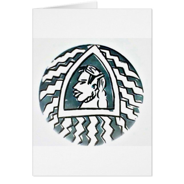 Afrikansk skönhetsinsats Bongo Maasai Porträtt-sta Hälsningskort (Framsidan)