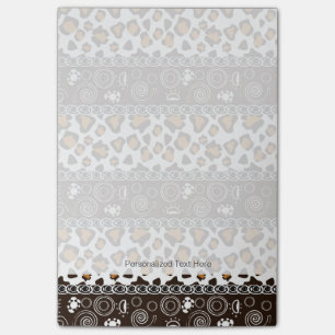 Afrikansk skrift med cheetah skin mönster post-it block