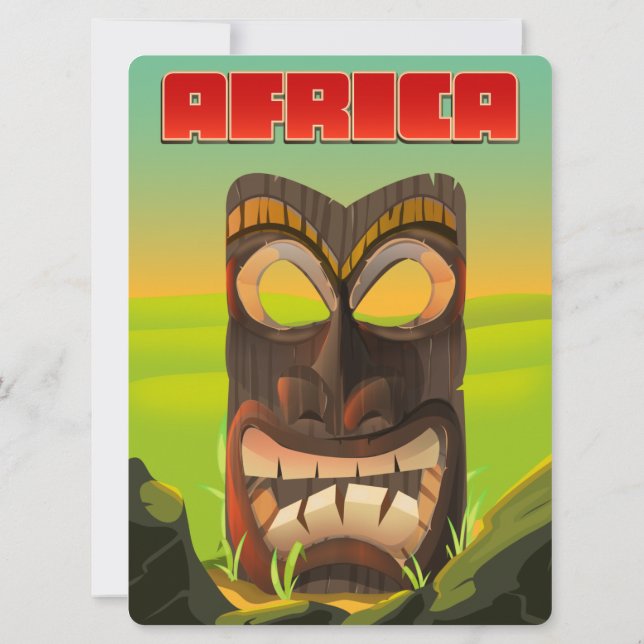 Afrikansk Skulptur Huvud (Baksida)