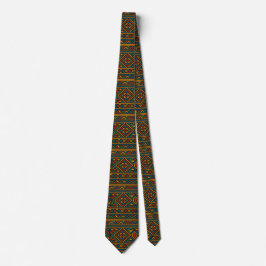 Afrikansk slips, Färgrik geometrisk halsduk Slips