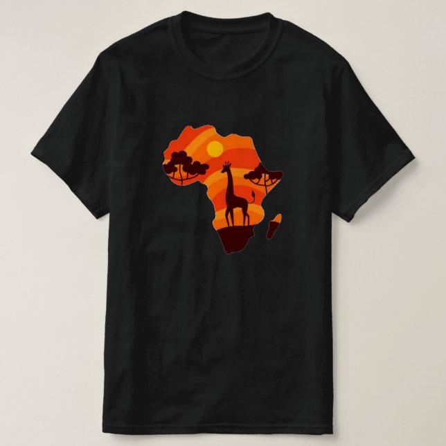 Afrikansk Sol Herr T-Shirt (Design framsida)