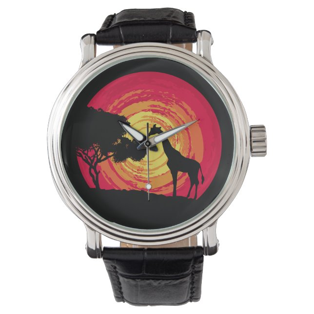 Afrikansk solnedgång armbandsur (Framsida)