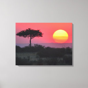 Afrikansk solnedgång canvastryck