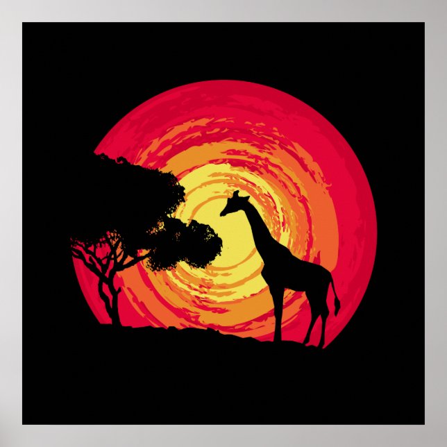 Afrikansk solnedgång poster (Framsidan)