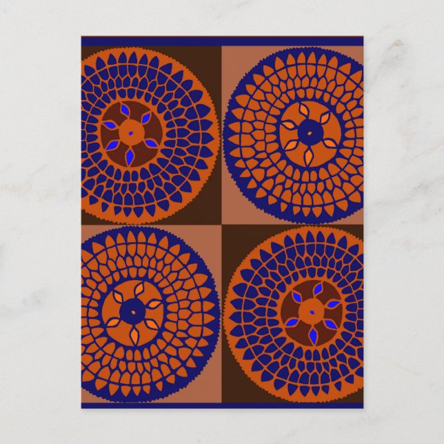 Afrikansk solros Basket Vykort (Framsida)