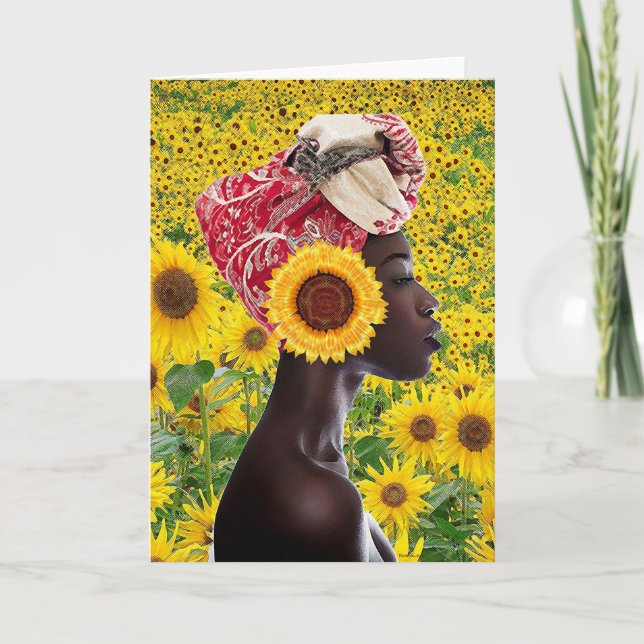 Afrikansk solros kort (Framsida)