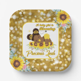 Afrikansk solrosbaby Shower sin flicka