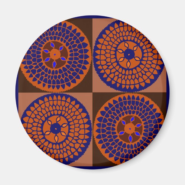 Afrikansk solroskorg magnet (Framsidan)