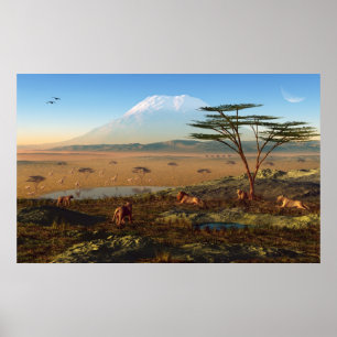 Afrikansk soluppgång poster