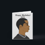 Afrikansk son Birthday Kort<br><div class="desc">Den här coolan födelsedag för en son har en ung afrikansk man. Skicka ett kort till din kära som är relaterat och förmedlar ditt budskap på det sätt du avsåg.</div>