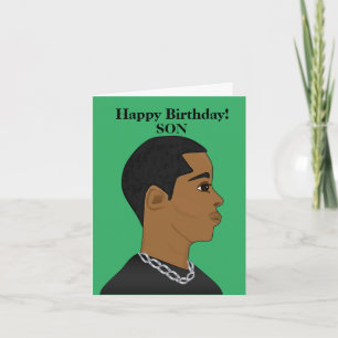 Afrikansk son Birthday-kort Kort