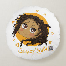 Afrikansk, söt chibi