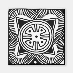 Afrikansk stam- designmagnet magnet