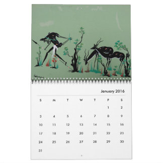 Afrikansk stam- konstkalender kalender