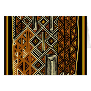 Afrikansk Stam Kuba Design Hälsningskort
