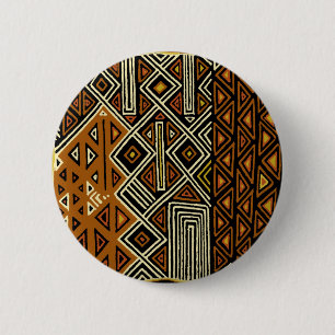 Afrikansk Stam Kuba Design Knapp